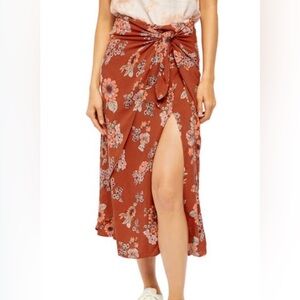 Free People Sunray Faux Wrap Skirt